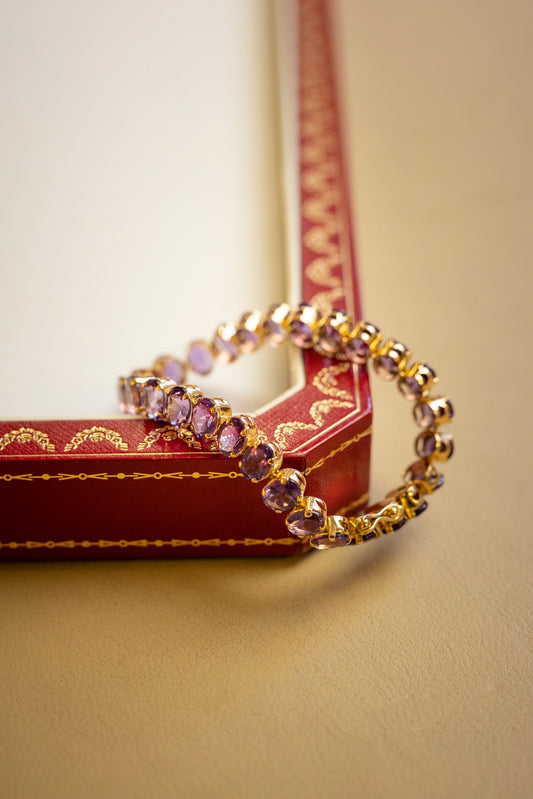 Tennisbracelet with amethyst